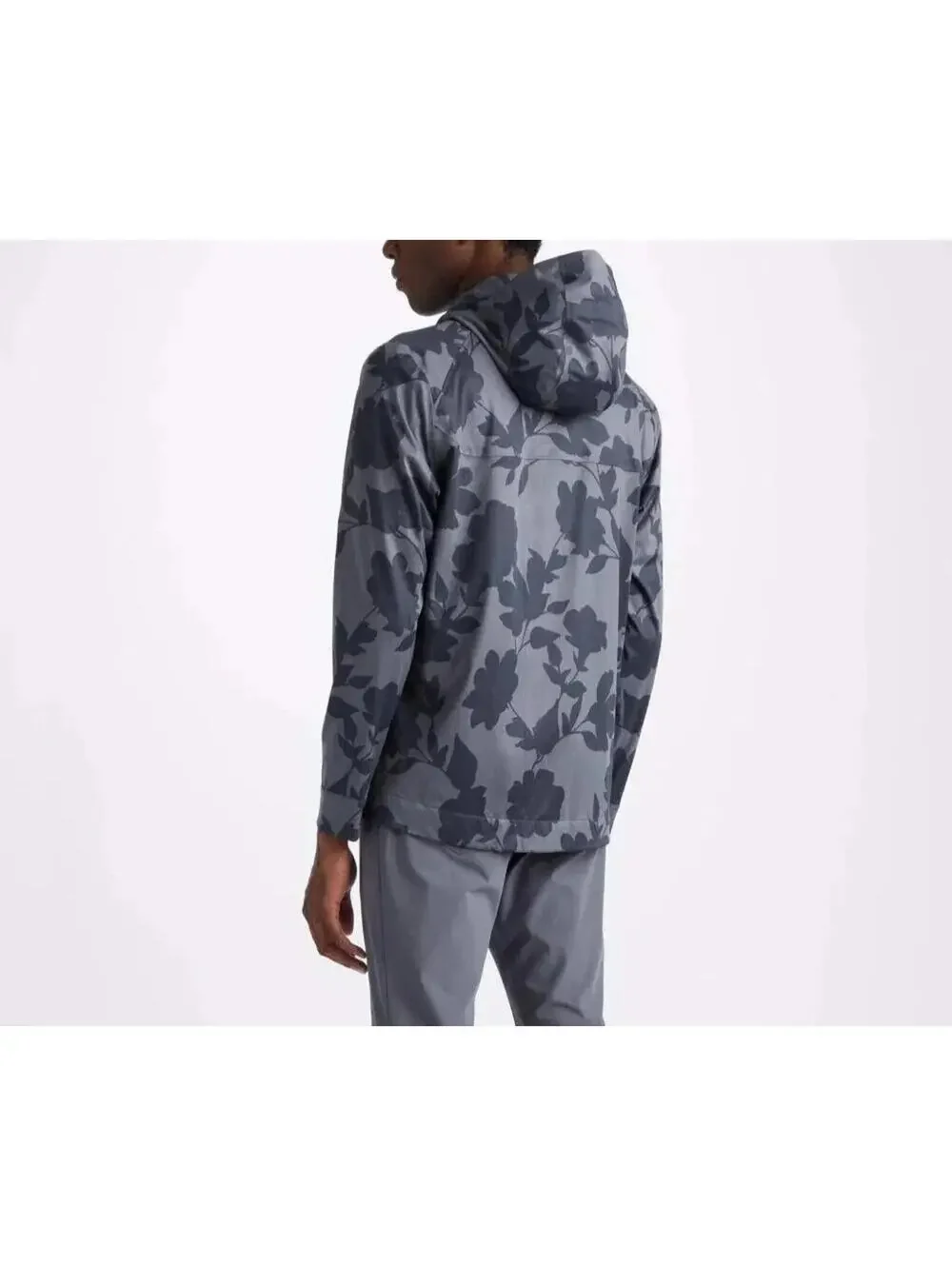 NWOT G/Fore Men's Gray Tonal Floral Weather Resistant Jacket Size Large
